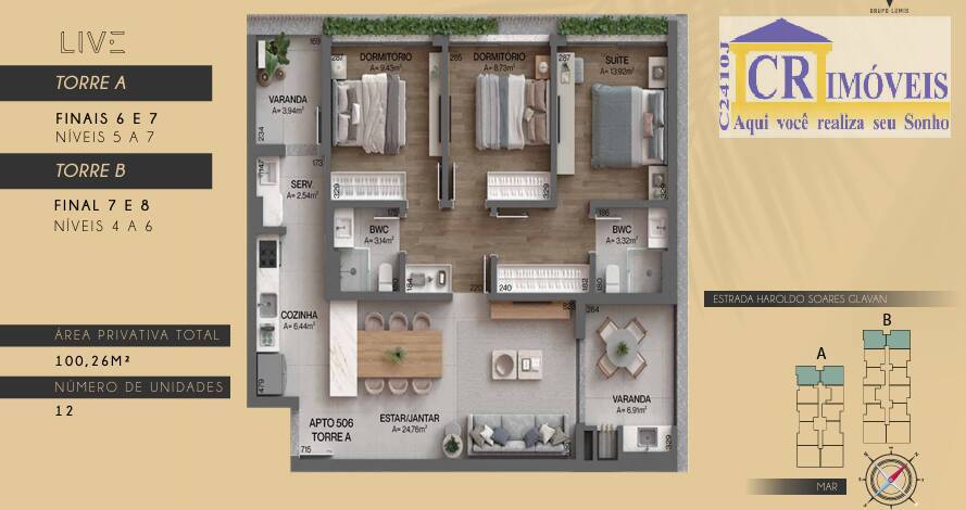 Apartamento à venda com 2 quartos, 77m² - Foto 22