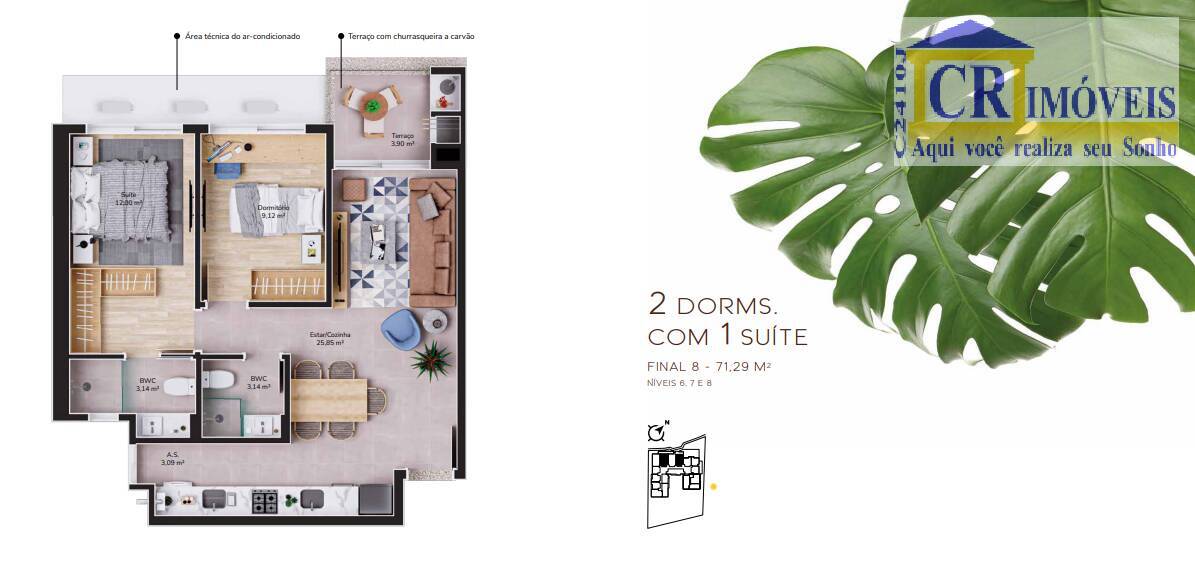 Apartamento à venda com 2 quartos, 66m² - Foto 11